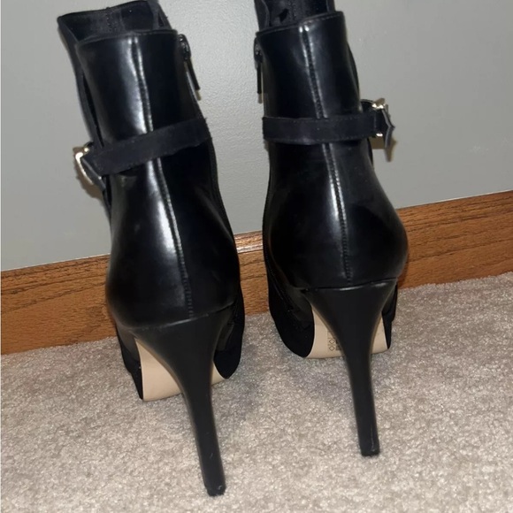 H&M Black Suede Stiletto Booties- Size 10 - Picture 3 of 6